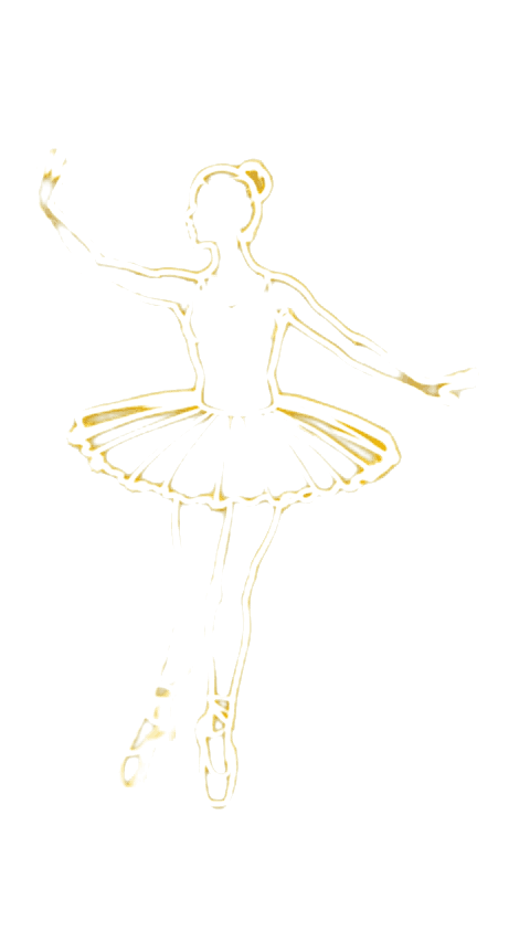 Ballett – Goldene Silhouette auf Greenscreen