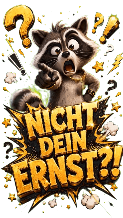 Beschreibung – „Nicht dein Ernst?!“ 🦝✨