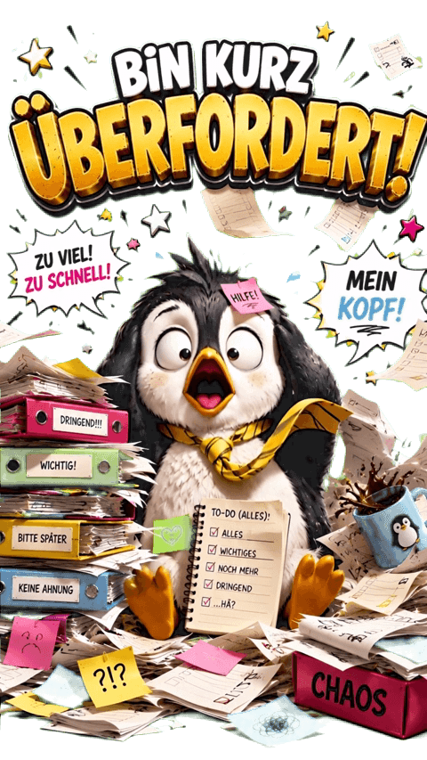 „Bin kurz überfordert!“ 🐧😵‍💫✨