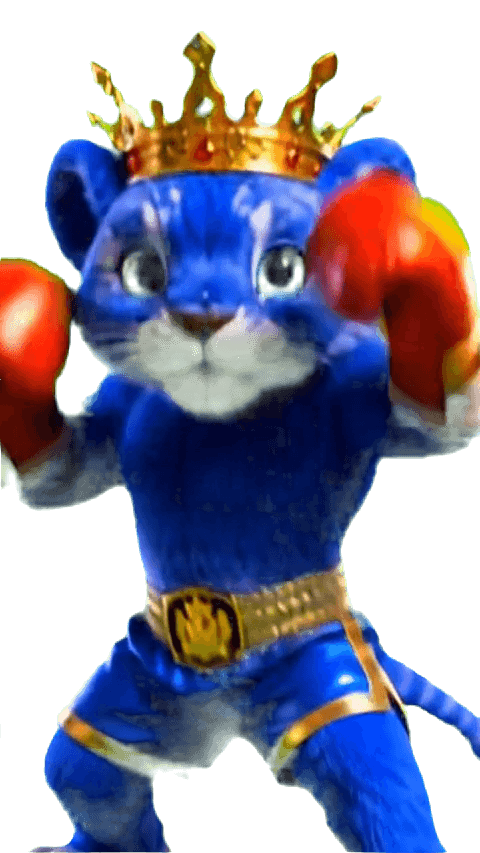 Boxing Blue LIon
