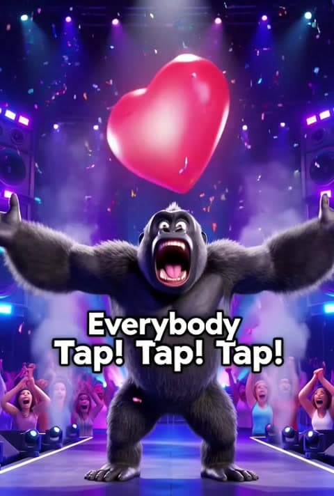 Clapping Gorilla Tap Tap Like Alert