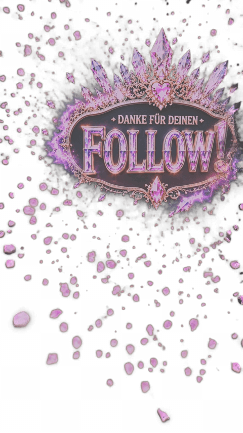 DANKE FÜR DEIN FOLLOW Kristall Roségold!