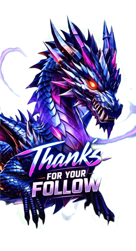 Dragon - Thanks for Follow - Greenscreen
