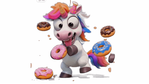 Einhorn Mit Donuts