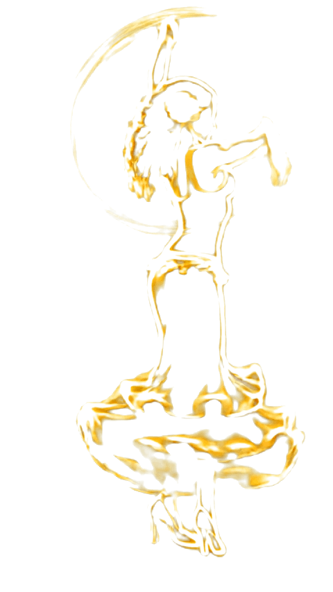 Flamenco – Goldene Silhouette auf Greenscreen