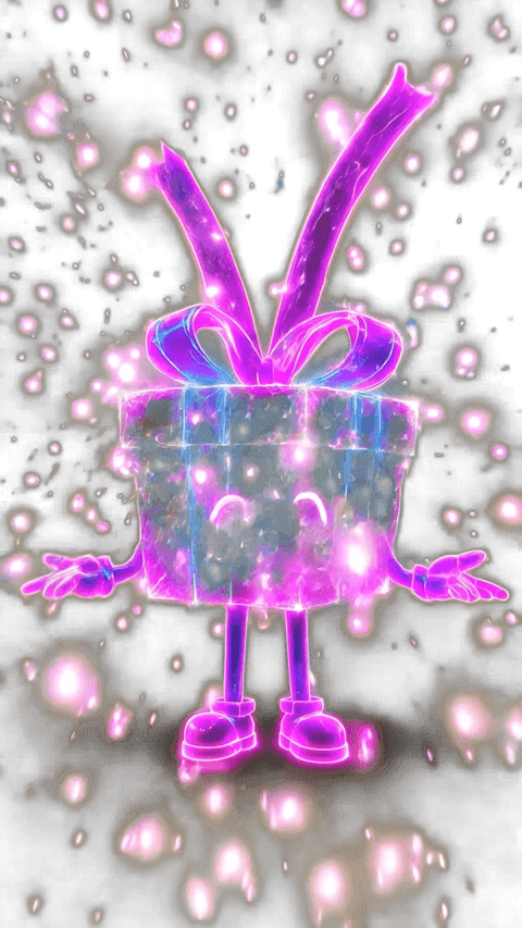 GESCHENK BEKOMMEN! GESCHENKE ANIMATION DJ / NEON