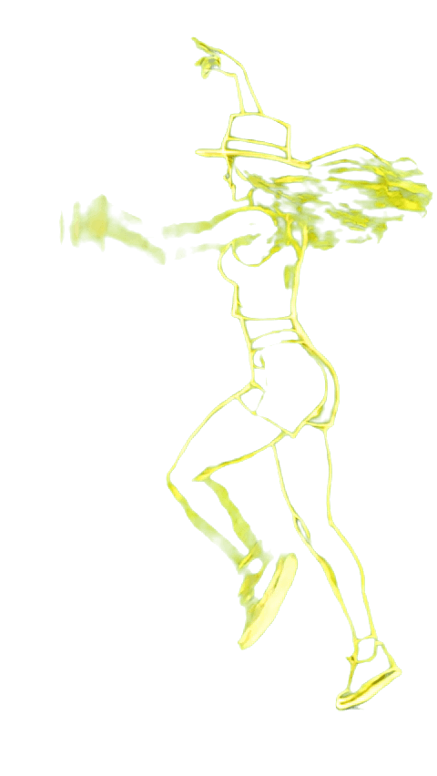 Happy Dance – Goldene Silhouette auf Greenscreen