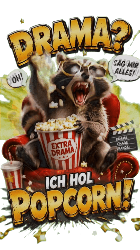 „Ich hol Popcorn!“ 🍿🦝✨
