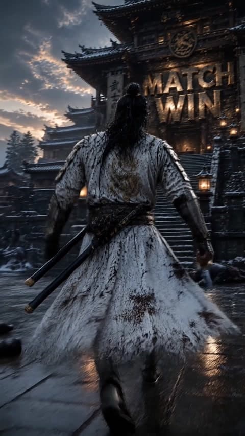Match WIN Samurai mit Background