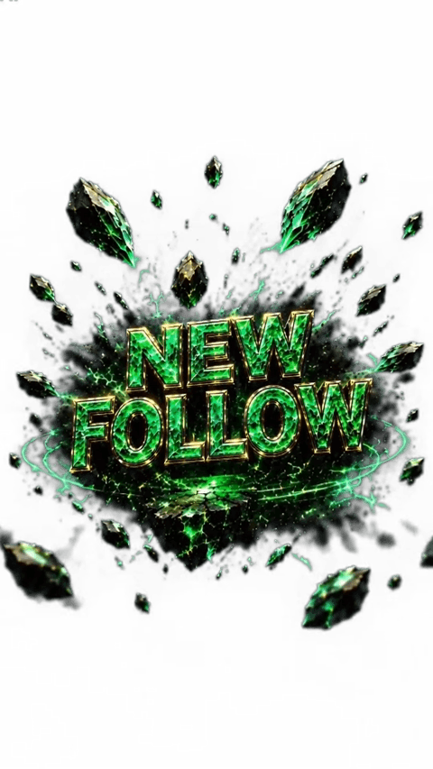 NEW FOLLOW Grüne Animation