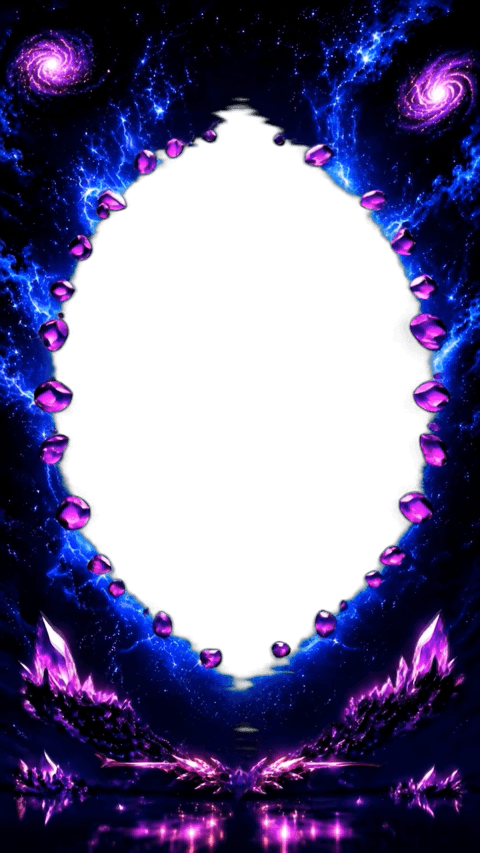 New Follower Purple Crystal RAHMEN