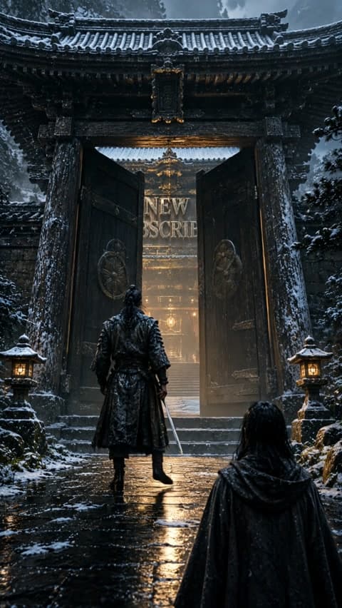 New Subscriber Samurai mit Background