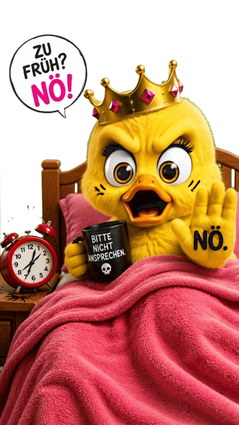 „Nöxi vs. Wecker“ 🦆👑⏰