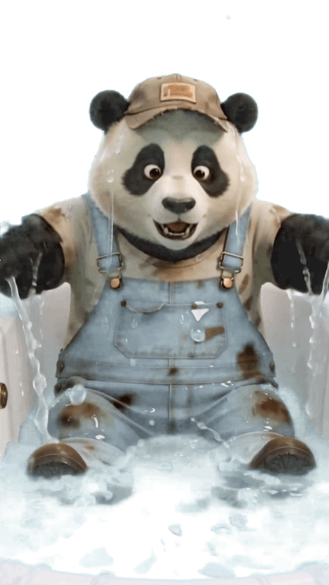 Panda Badewanne