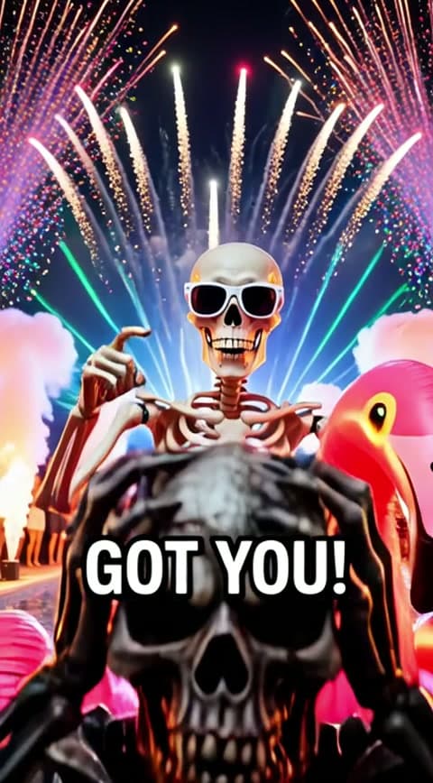Party Skeleton Jumpscare Alert