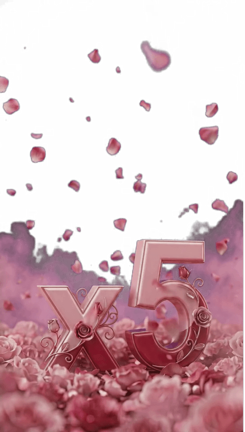 x5 pink rose