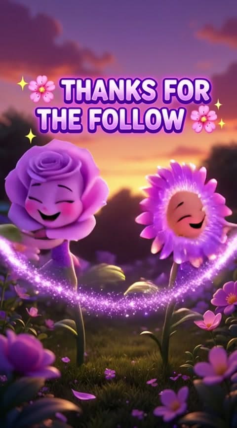 Talking Purple Flowers Follow Alert