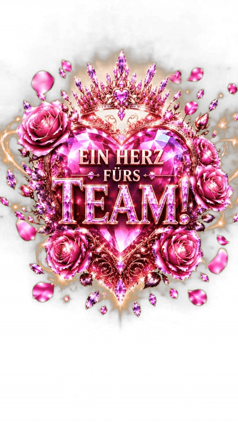 TEAMHERZ! Kristall Roségold!