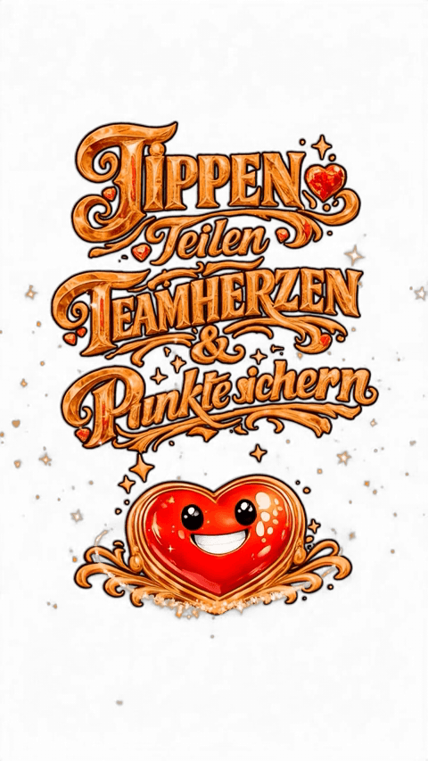 Tippen/Teilen/Teamherz/Punkte sichern