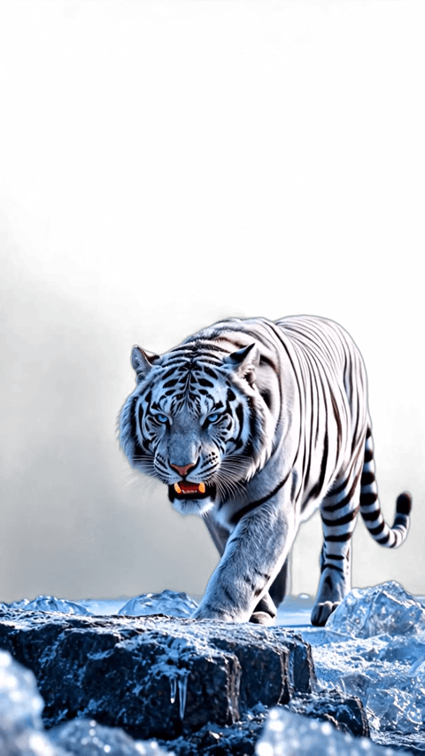 WHITE TIGER Gif Animation
