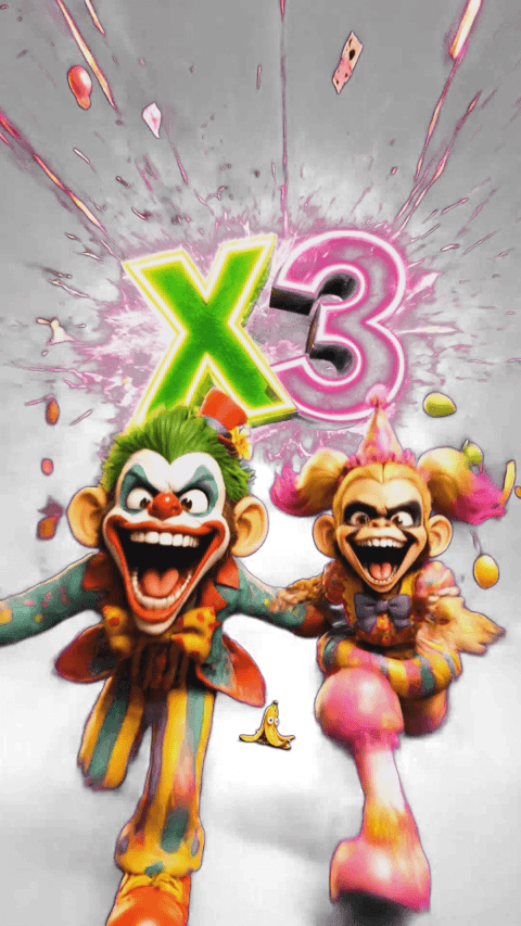 X3 MOKEYS als Clown
