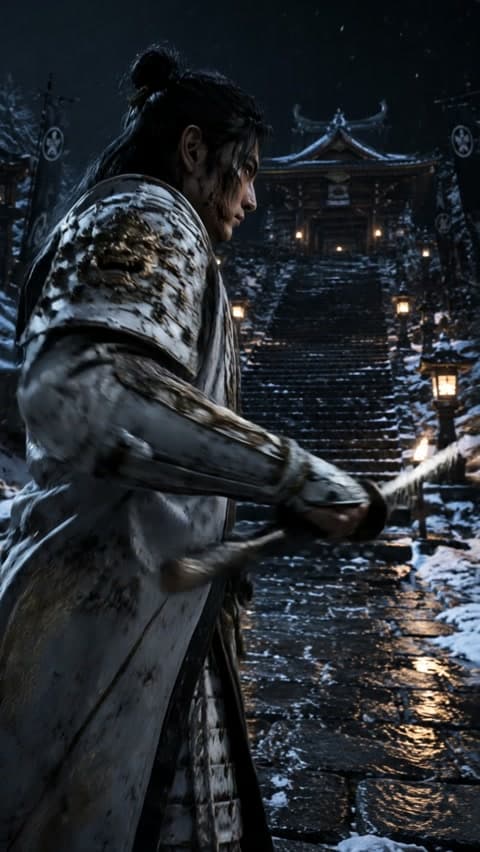 X3 Samurai mit Background