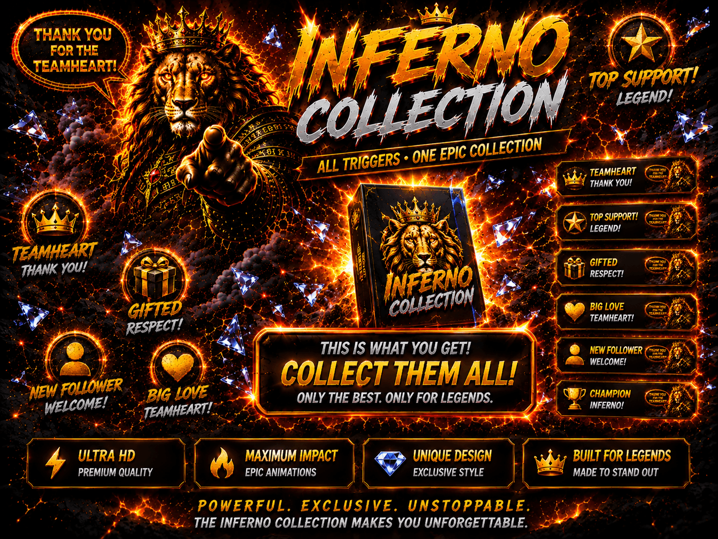 🦁 Inferno Collection LION & FIRE