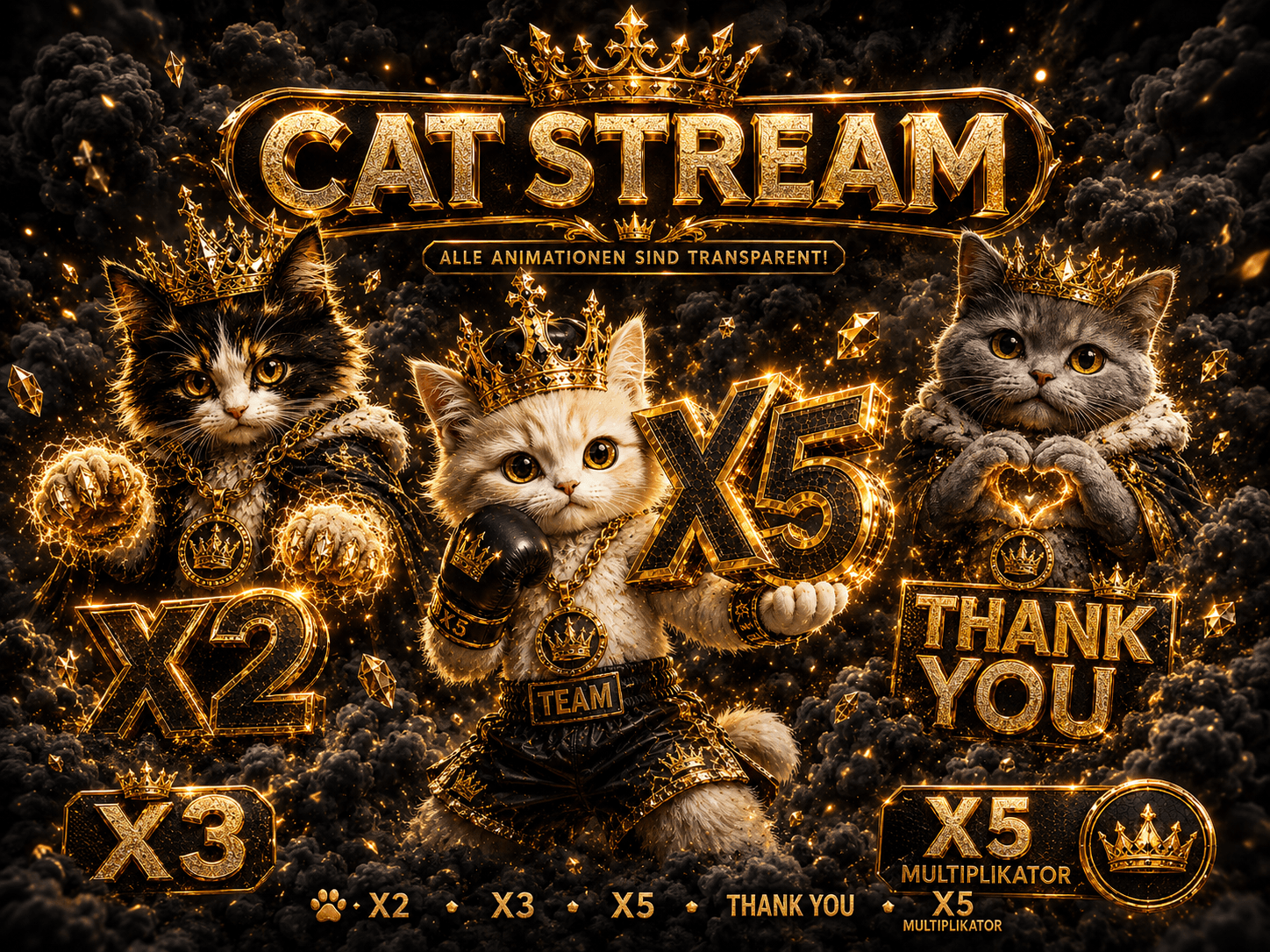 🐱 CAT STREAM – Premium TikTok LIVE Animation Collection