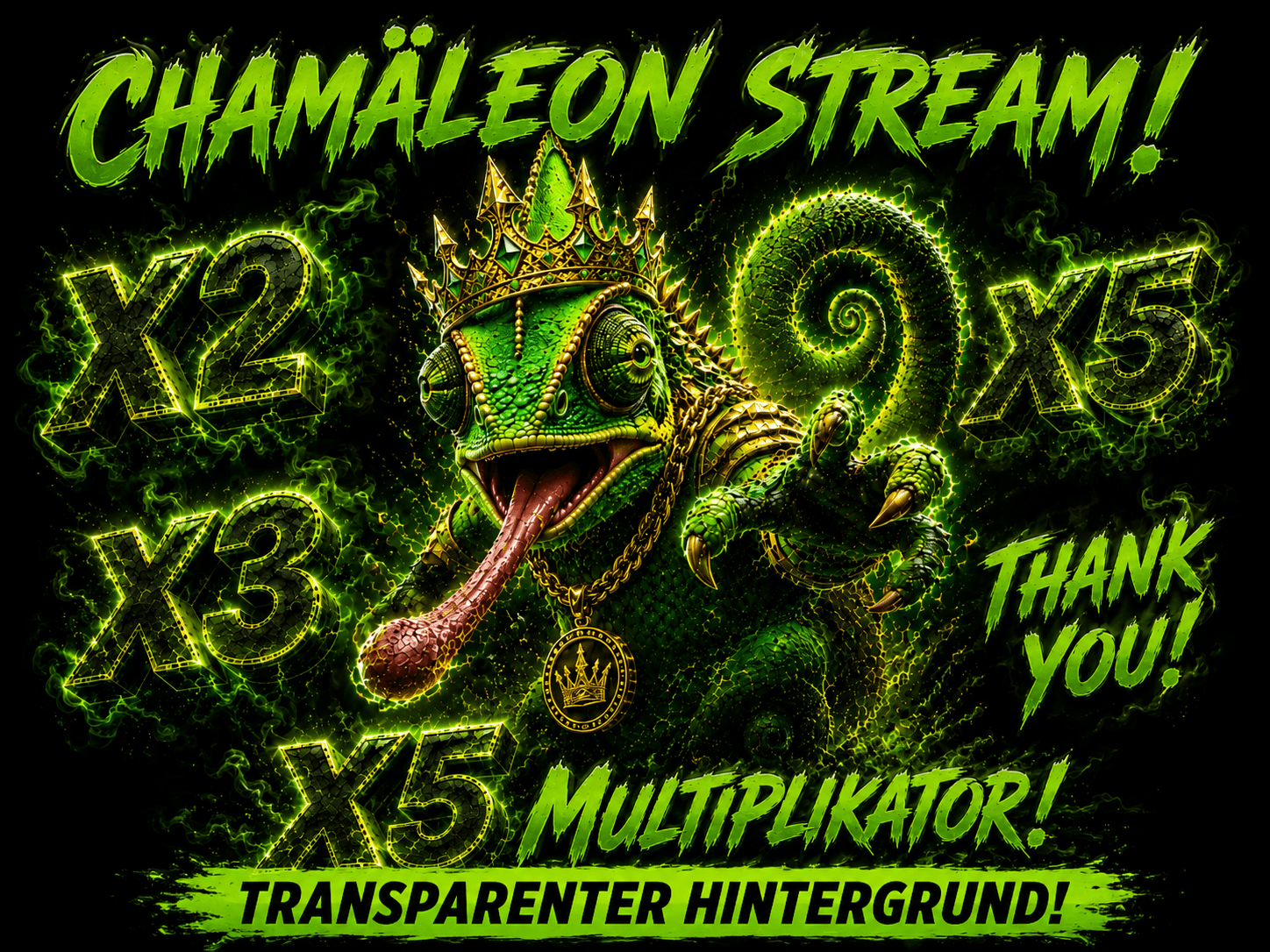 🦎 Chamäleon Stream! – Transparente TikTok LIVE Animationen