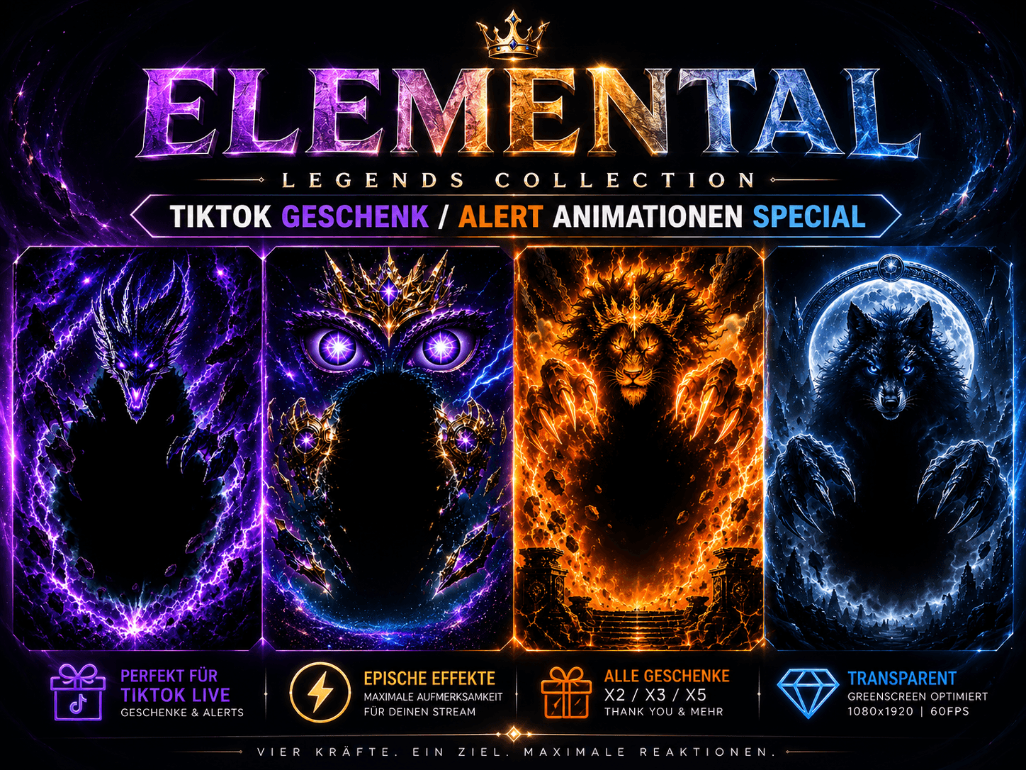 ELEMENTAL – TikTok Geschenk / Alert / TRIGGER Animationen Special